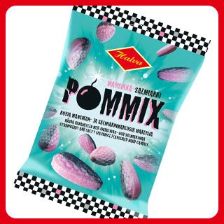 Pommix mansikka ja salmiakki | Halva makeiset